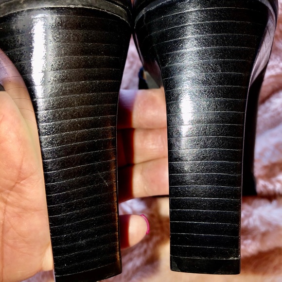 Bisou Bisou black, soft calf leather heeled mule - Picture 3 of 6